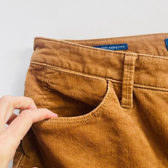 Talbots Pant Trouser High Waist Jegging Ankle Corduroy Neural Camel Stretch - Picture 5 of 8